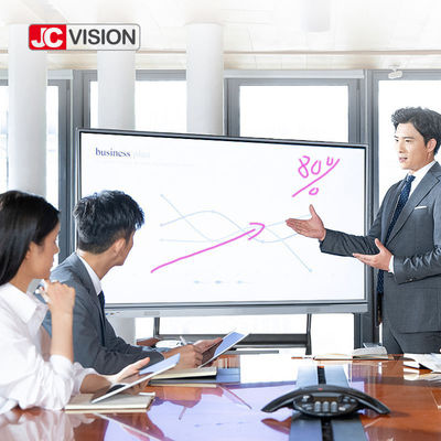 JCVISION 75 Inch JCHUB Interactive Flat Panel with Black/Silver Color IR 20 Point Touch for Education/Conference kullanımı