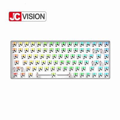 84 Tuş Sıcak Değiştirilebilir RGB Mekanik Klavyeler Alüminyum Çerçeve ABS Kasa Metal Plak