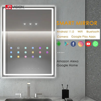 JCVISION Otel Ev Dokunmatik Ekran Televizyon Android LED Akıllı Banyo Ayna IP65