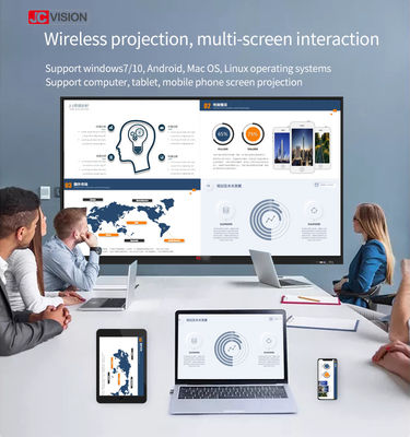 JCVISION Classroom Interactive Whiteboard 105 Inch Android 11 IR 20 Nokta Dokunma