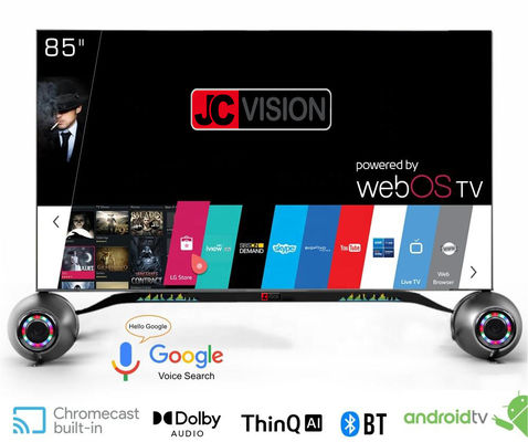 İçeride Dijital İşaret Ekranları 85 Inç Akıllı 4K TV Android 11 1 ve 178x178 Görme açısı ile