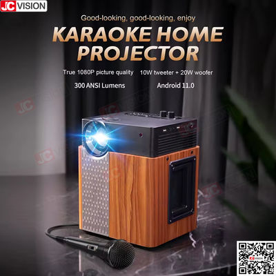 Jcvision Akıllı DLP Projektör Dış Mekan Ev Partisi Karaoke Odası LED 1080P Projektör