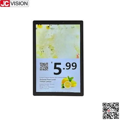JCVISION 10,1 inç Çift Ekranlı Ürün Elektronik Fiyat Etiketi, Dijital Tabela/Dokunmatik Ekran