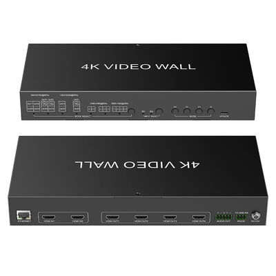 JCVISION 4K Video JCVISION Duvar HDMI2.0 Matris 2 giriş 4 çıkışlı, 2X2 Video duvar çıkışı, kendi kendine uyarlanan Sol/Sağ ses çıkışı