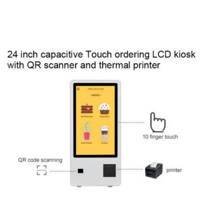 JCVISION Kendine Hizmet Sipariş Kiosku Duvar Montajlı/Döşeme Kalkan Kurulum için 24 Inch