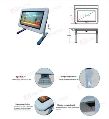 JCVision 32" Büyük Ekranlı Android Akıllı Dokunmatik Eğili Oyun Masası