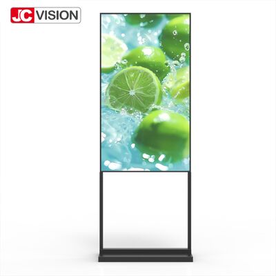 75" Yüksek Parlaklıkta Zemin Standı Işık Kutusu – 2000 cd/m², FHD, Perakende için Android Dijital Tabela