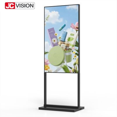 75" Yüksek Parlaklıkta Zemin Standı Işık Kutusu – 2000 cd/m², FHD, Perakende için Android Dijital Tabela