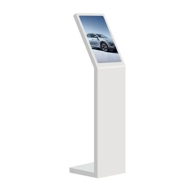 18.5 21.5 Inch Self Service Dijital Etkileşimli Bilgi Kiosku L Tipi Dikey Ekran Dokunmatik Ekran Kiosku Beyaz