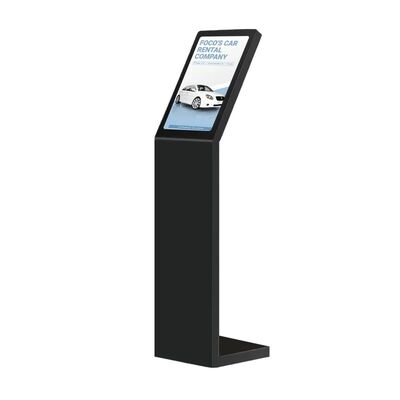 18.5 21.5 Inch Self Service Dijital Etkileşimli Bilgi Kiosku L Tipi Dikey Ekran Dokunmatik Ekran Kiosku Beyaz