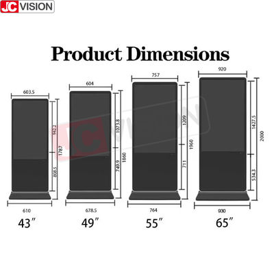 8ms Dikey Dijital İşaret Ekranı Dijital LCD TV Ekranı 8GB ROM