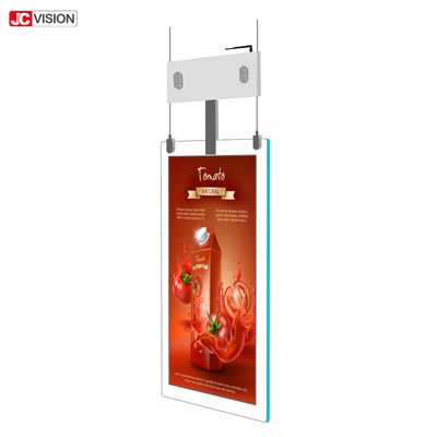 Çift Ekran Şeffaf LCD Ekranlı Zemin Tipi Dijital Tabela LCD Ekran