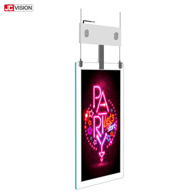 Çift Ekran Şeffaf LCD Ekranlı Zemin Tipi Dijital Tabela LCD Ekran