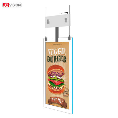 Çift Ekran Şeffaf LCD Ekranlı Zemin Tipi Dijital Tabela LCD Ekran