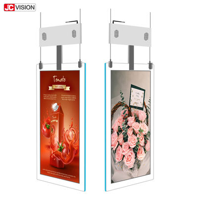 Çift Ekran Şeffaf LCD Ekranlı Zemin Tipi Dijital Tabela LCD Ekran