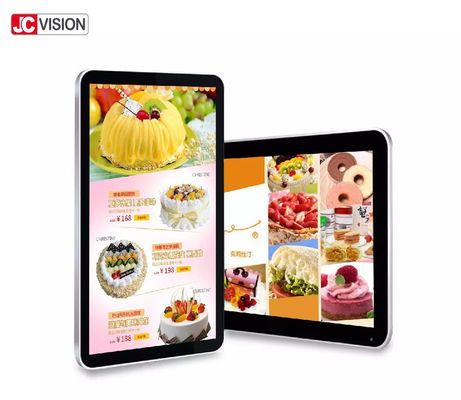Dört çekirdekli iç mekan dijital işaretleme ekranları LCD Duvarlı dijital işaretleme