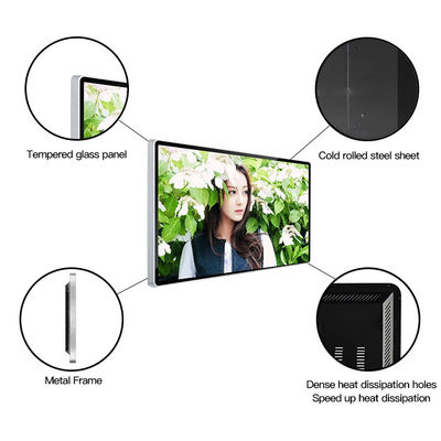 Dört çekirdekli iç mekan dijital işaretleme ekranları LCD Duvarlı dijital işaretleme