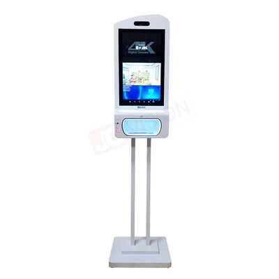 JCVISION Yüz Tanıma Ateş Ölçer El Dezenfektanı Reklam Kiosk