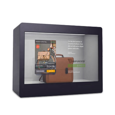 Reklam Şeffaf LCD Dokunmatik Ekran Şeffaf LCD Ekran Kutusu 21.5 İnç