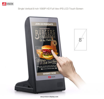 HD Kiosk LCD Dokunmatik Ekran, Android Stand Restoran Menü Masası Powerbank 8 İnç