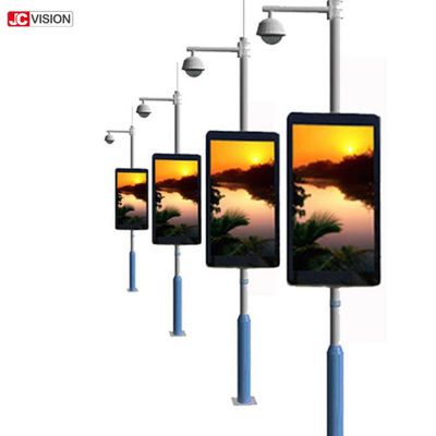 Dışarıdaki parlak P6 Wifi Dijital İşaret Akıllı Işık direği LED Ekranı