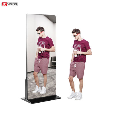Dijital LCD Stand akıllı dokunmatik ayna reklam ekranları 49 55 65 inç