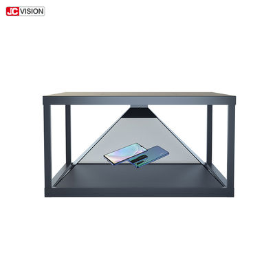19 İnç Şeffaf LCD Ekran 360 Derece 3D Hologram Cam Piramit Sergileme