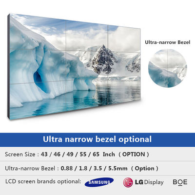 Dijital LCD Video Duvar Ekranı Birleştirme Ekranları Ekran 3x3 Video Duvar Kontrol Cihazı 49 inç