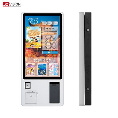 JCVISION Kendine Hizmet Sipariş Kioskleri 24 Inç Kalıcı Metal Kabuklu ve Maksimum Güç Tüketimi 108W