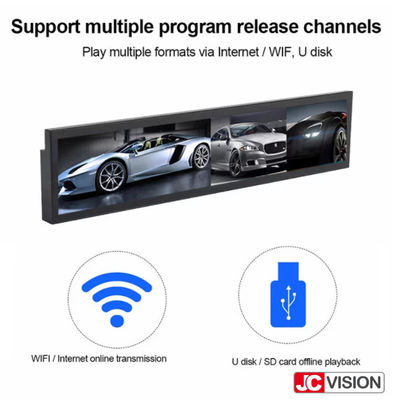 Uzaktan Kumandalı Uzatılmış Bar LCD Ekran 28 inç Android LCD Reklam Oynatıcı