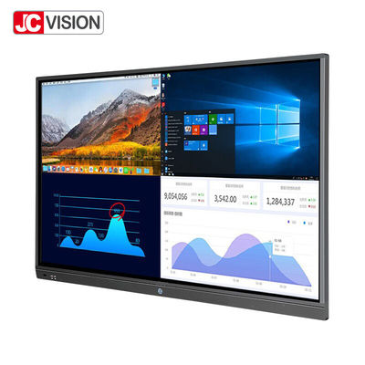 RS232 USB2.0 Etkileşimli Düz Panel Ekran 450nits Okul İçin