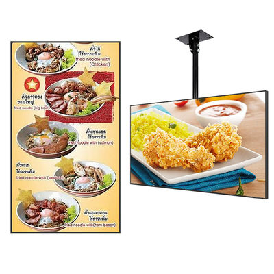 JCVISION Menü Panosu HD Duvara Monte Reklam Ekranı 55 İnç LED Panel Ağ Restoran Dijital Ekran