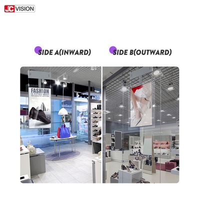 Süper İnce Zemin Tipi Dijital Tabela Kiosk Çift Ekranlı Reklam Oynatıcı