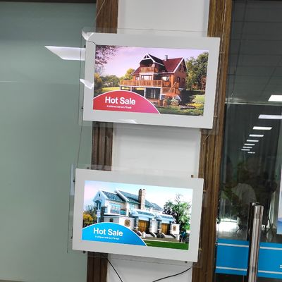 A3 Tek Taraflı LCD Ekran Jcvision Işıklı Kutular 7in Akrilik Alüminyum