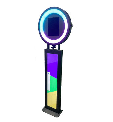Ayarlanabilir Taşınabilir Ipad Fotoğraf Kabini Kiosk 12.9 İnç RGB Senfoni Işıklarla
