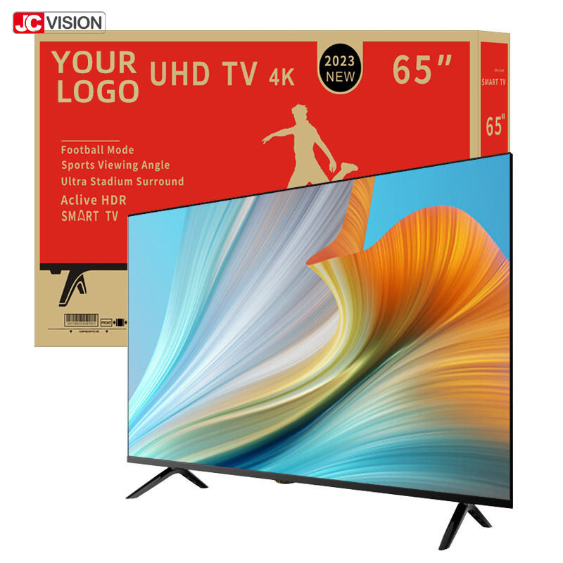 JCVISION 65 İnç Akıllı TV İç Mekan Dijital Tabela Ekranları Çok Dilli OSD ile