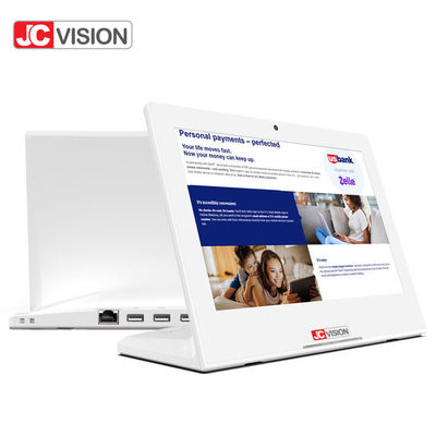JCVISION L Şeklinde 10.1 İnç Reklam Ekranı Android Tablet Geri Bildirim Kiosk