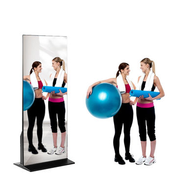 Evde Spor Salonu Sanal 3D 32'' 43'' Akıllı Egzersiz Aynası İnteraktif Dokunmatik Ekran